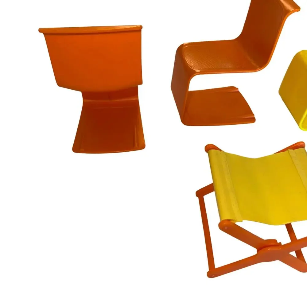Vintage Barbie Chairs Lot Bundle 70's‎ Camper Chair 4 Pieces
